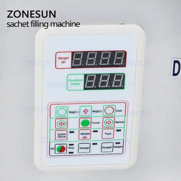 ZONEPACK Powder Filling Machine Automatic Intelligent Particle Weighing Grain Medicine Seed Fruit Salt Packing Filler 1-100g