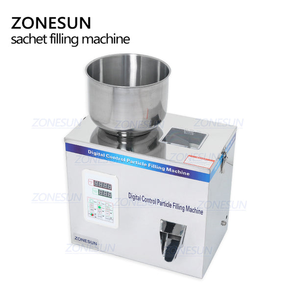 ZONEPACK Powder Filling Machine Automatic Intelligent Particle Weighing Grain Medicine Seed Fruit Salt Packing Filler 1-100g