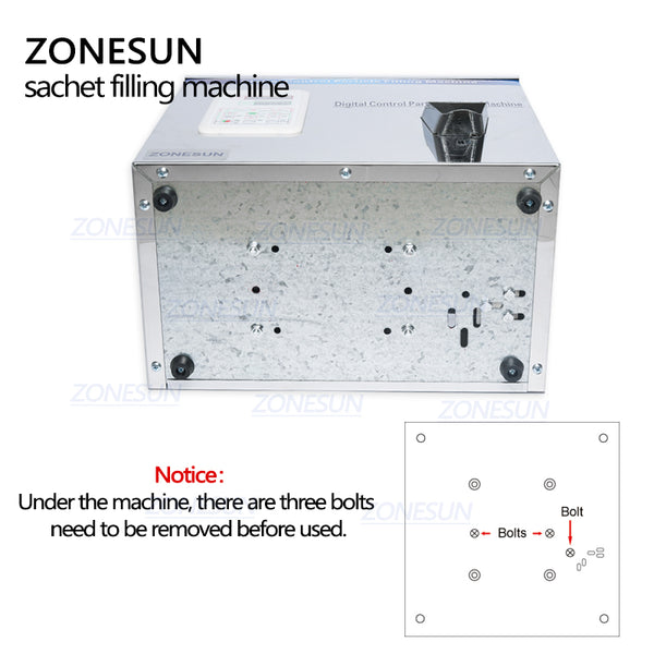 ZONEPACK Powder Filling Machine Automatic Intelligent Particle Weighing Grain Medicine Seed Fruit Salt Packing Filler 1-100g