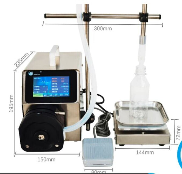 ZONESUN ZS-YTPP6001 Small scale Filler 0.01-9999ml blink eye drops Essential Oil Juice Liquid Filling Machine Peristaltic Pump - with scale